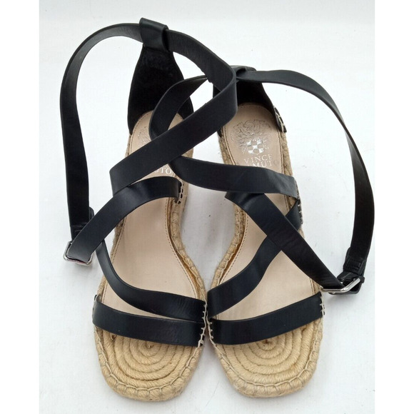 Vince Camuto Shoes Women’s Size 8M Wedges Leather Strappy Gladiator Sandals - Picture 9 of 13